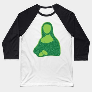 Pop Minimal Lime Green Mona Lisa Baseball T-Shirt